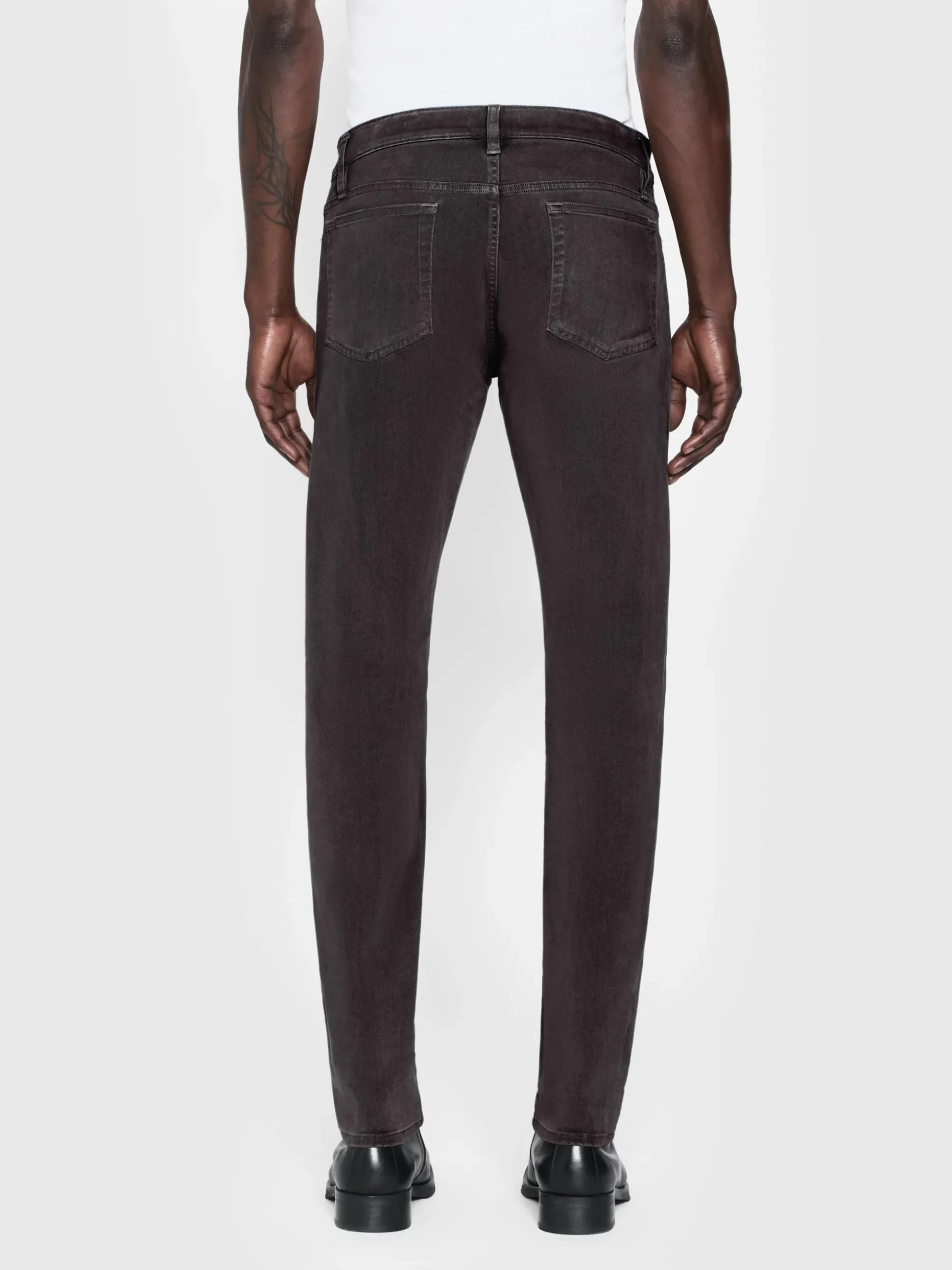 L'Homme Slim Brushed Twill in Slate Gray