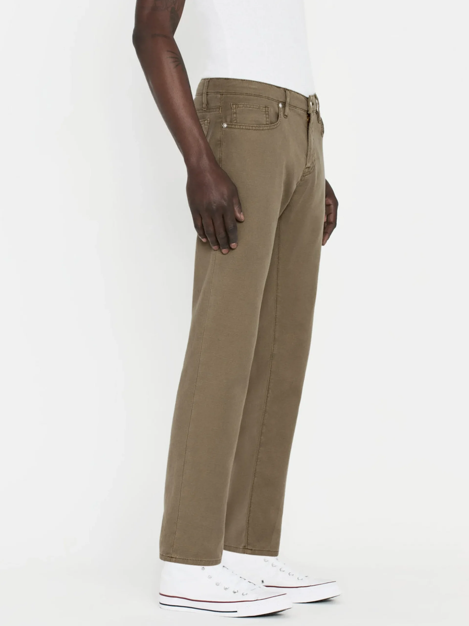 L'Homme Slim Lightweight Twill in Garage Dry Sage