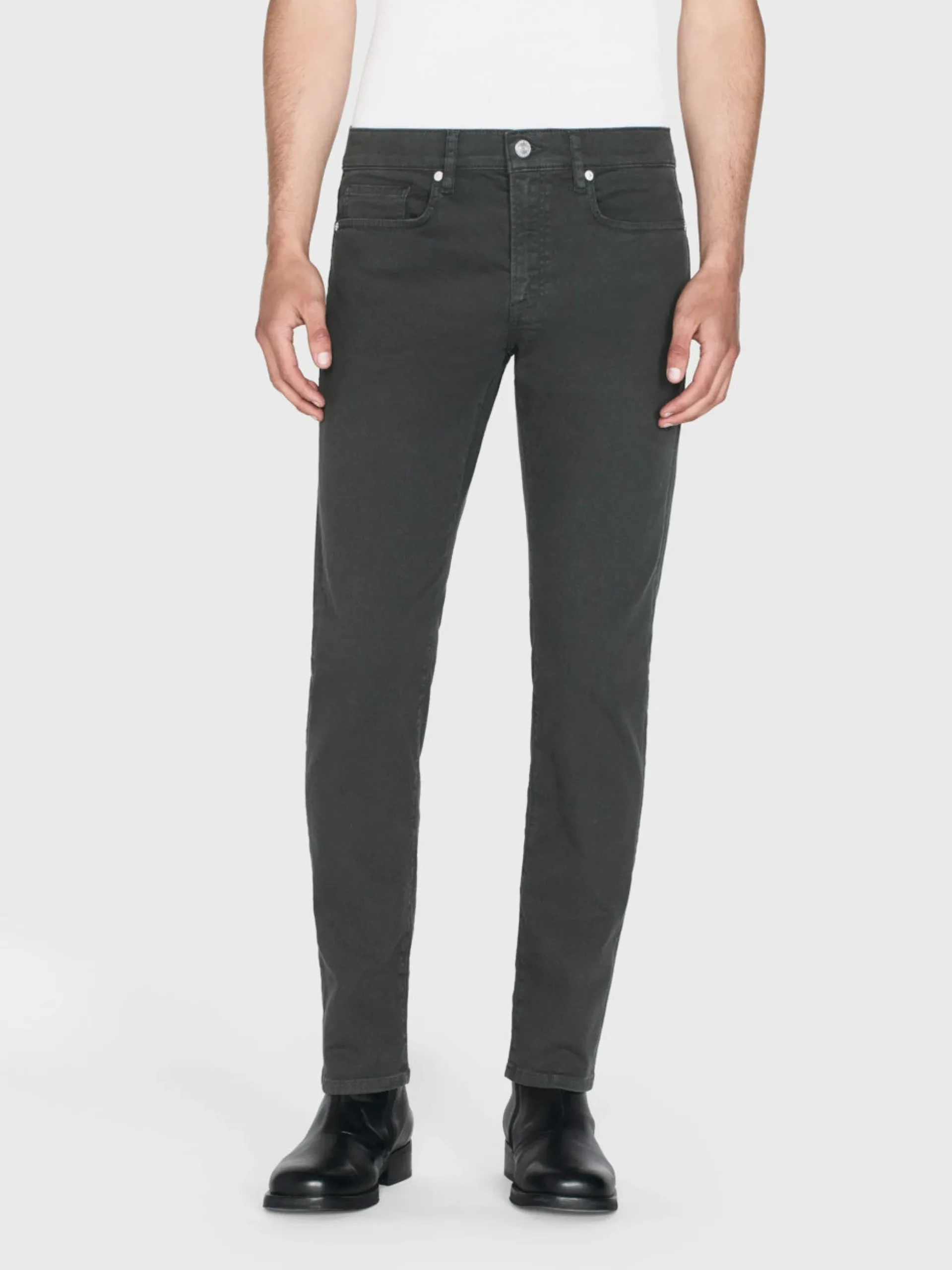 L'Homme Slim Twill in Dark Charcoal