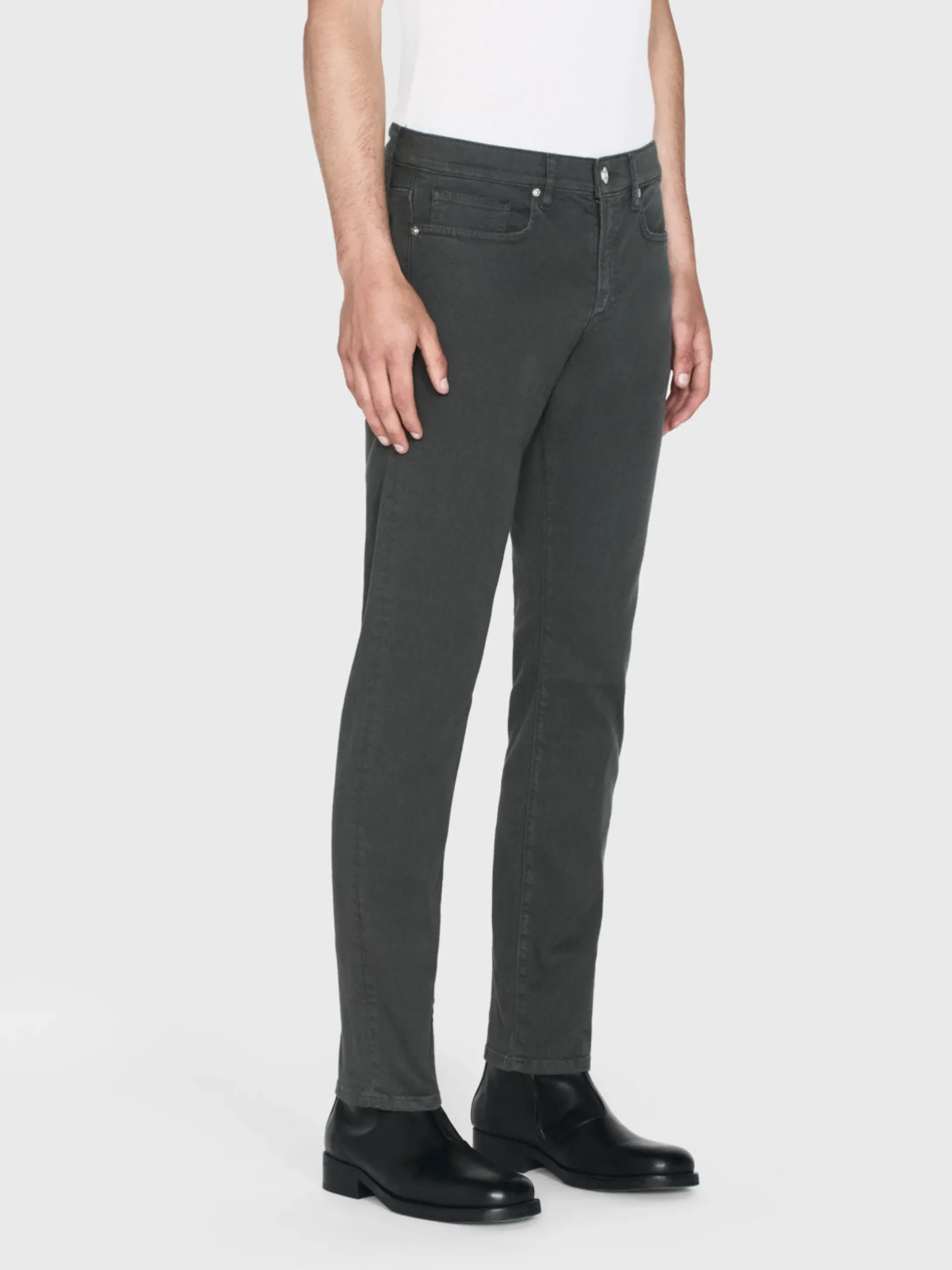 L'Homme Slim Twill in Dark Charcoal