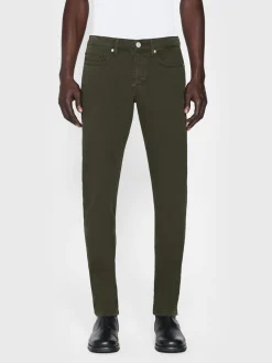 L'Homme Slim Twill in Garage Moss Green