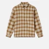 Light Weight Plaid Shirt in Tan Plaid