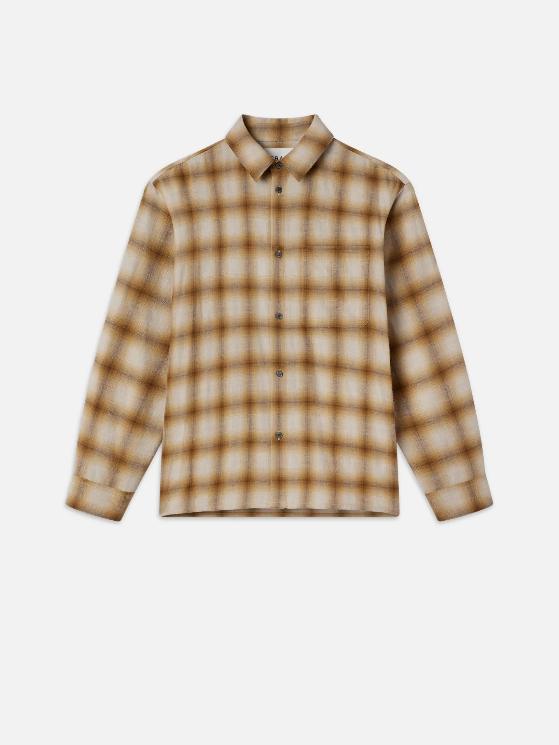 Light Weight Plaid Shirt in Tan Plaid