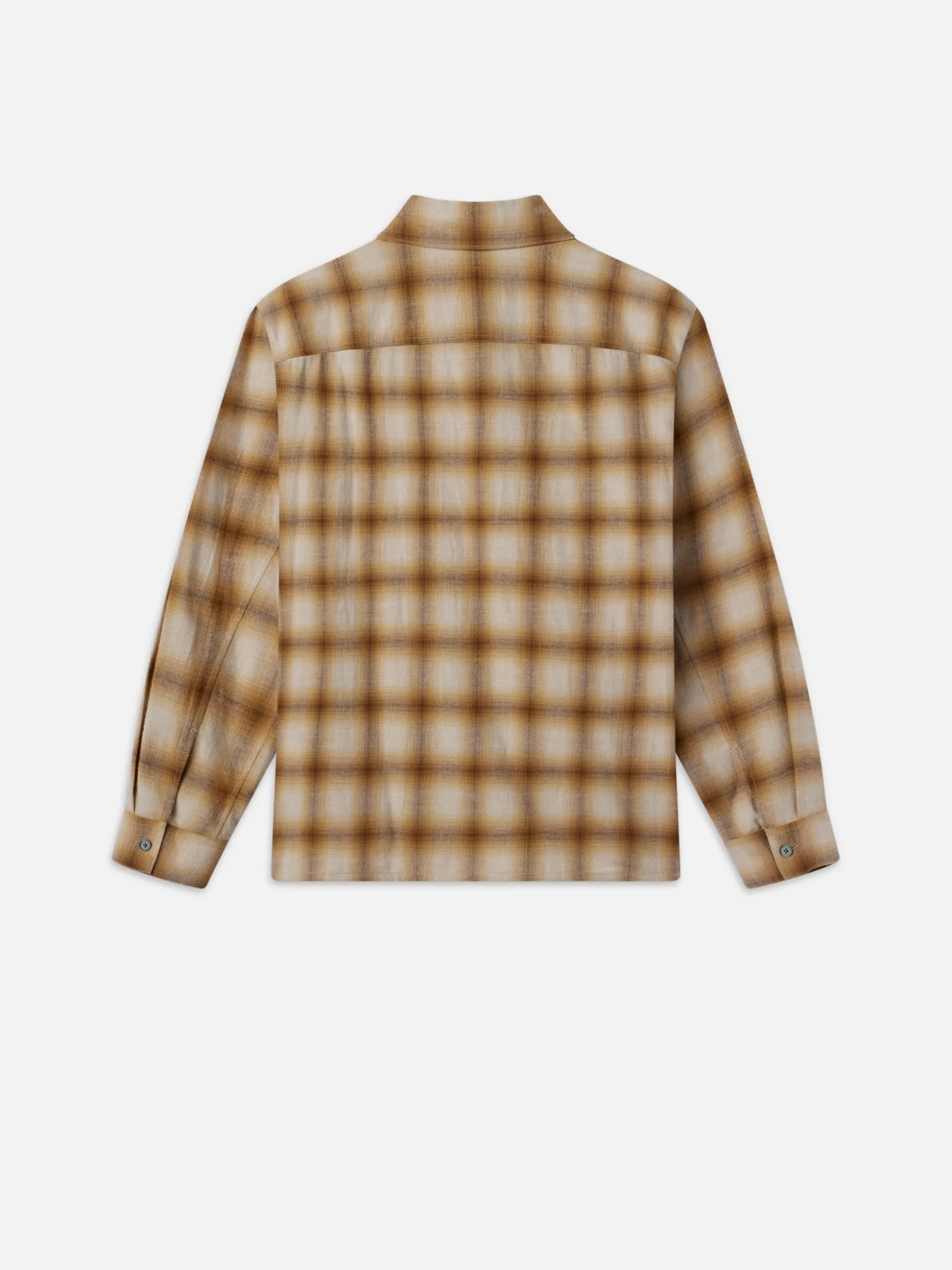 Light Weight Plaid Shirt in Tan Plaid