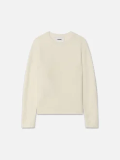 Lightweight Cashmere Silk Sweater in Vanilla