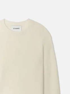 Lightweight Cashmere Silk Sweater in Vanilla