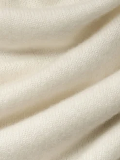 Lightweight Cashmere Silk Sweater in Vanilla