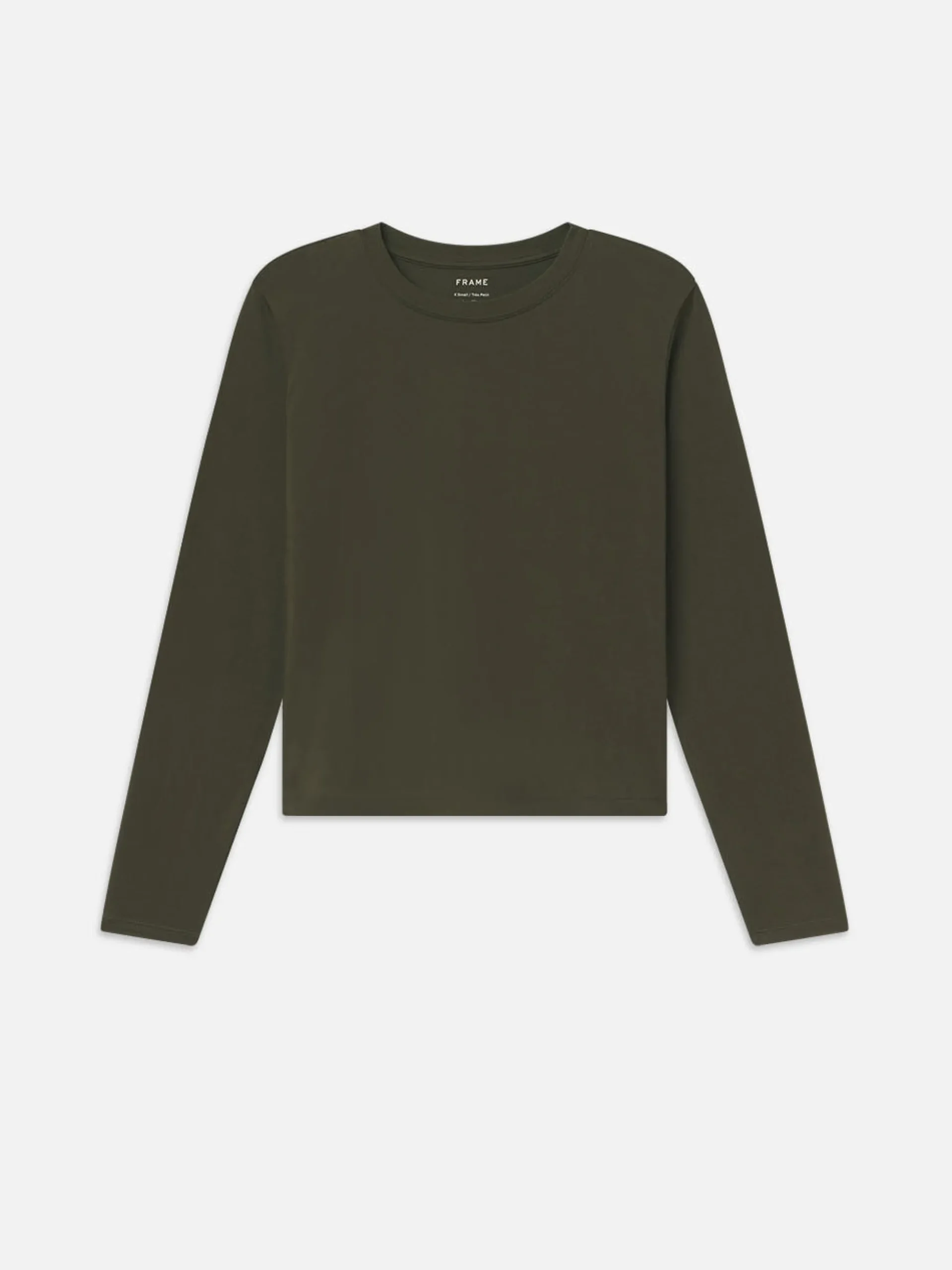 Long Sleeve Baby Tee in Rich Military
