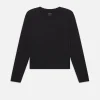 Long Sleeve Baby Tee in Black