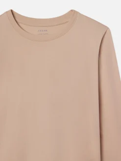 Long Sleeve Baby Tee in Almond Pink