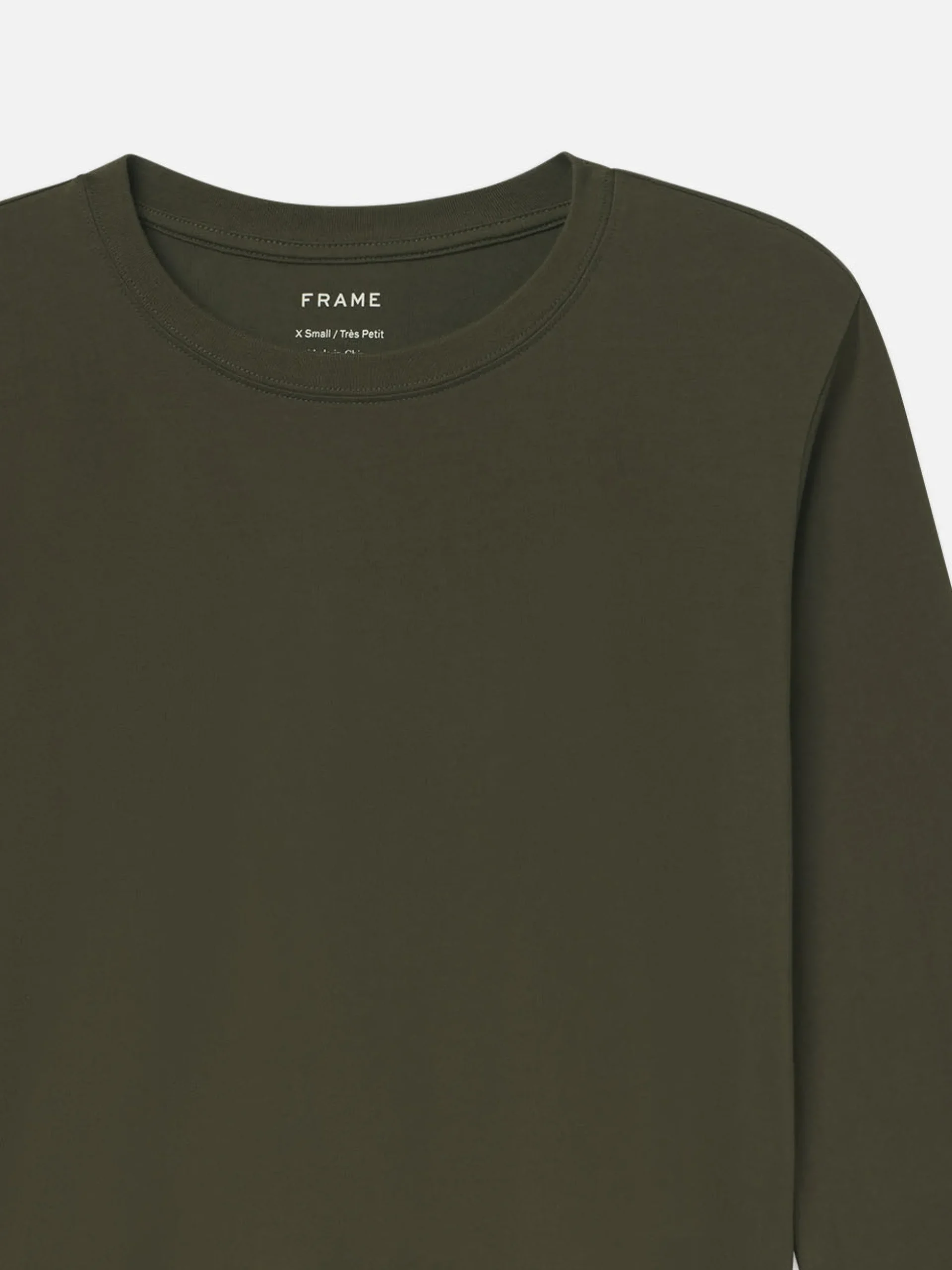 Long Sleeve Baby Tee in Rich Military