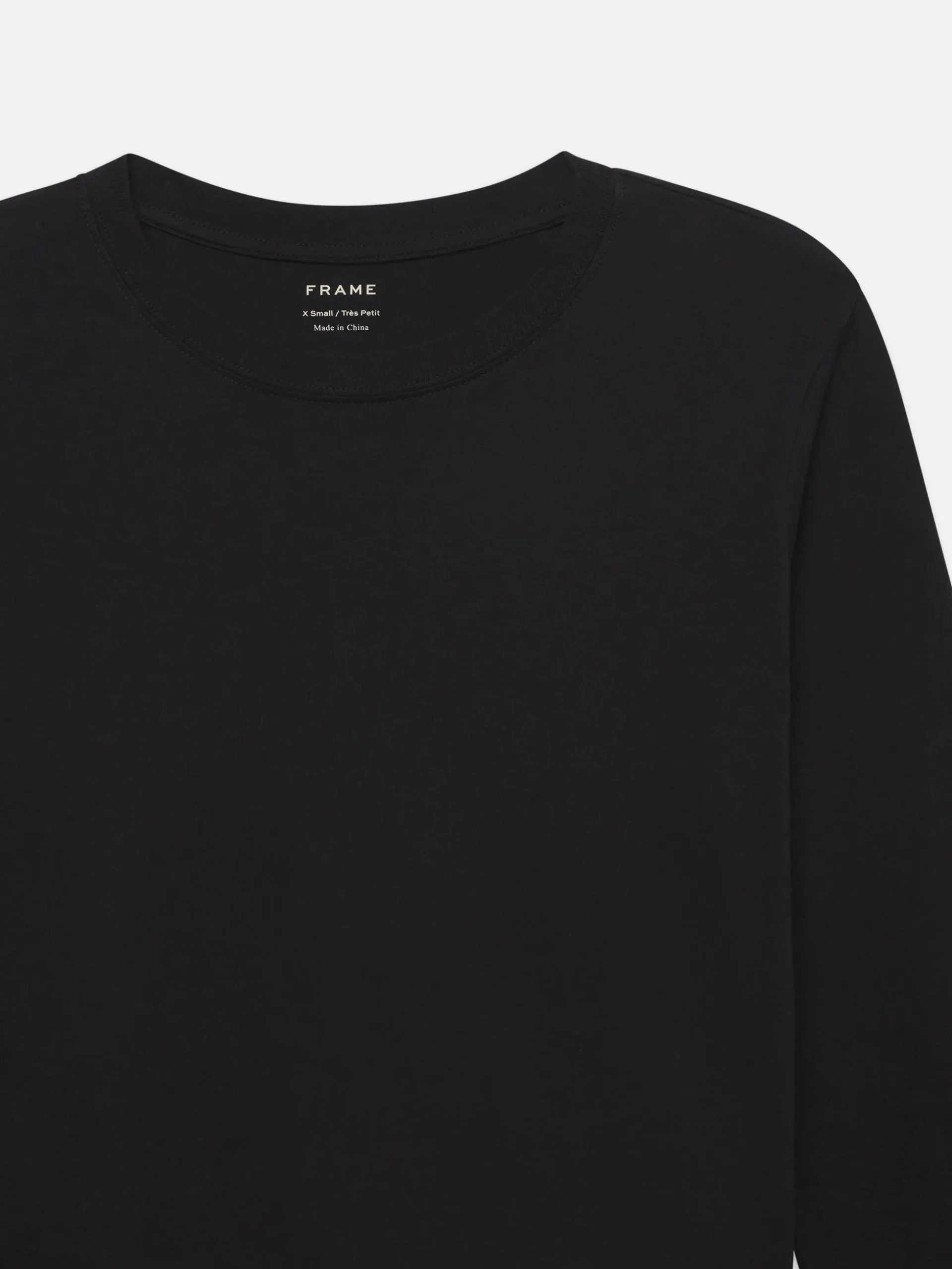 Long Sleeve Baby Tee in Black