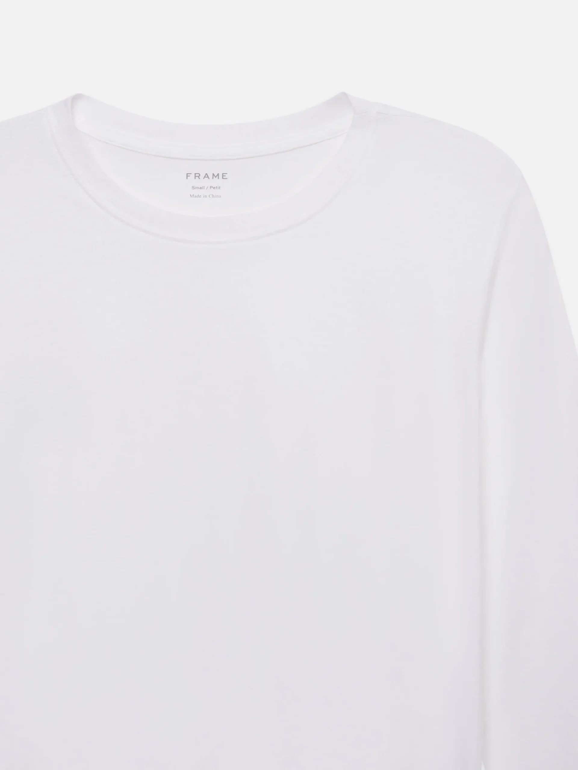 Long Sleeve Baby Tee in White