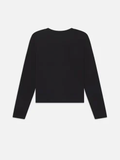 Long Sleeve Baby Tee in Black