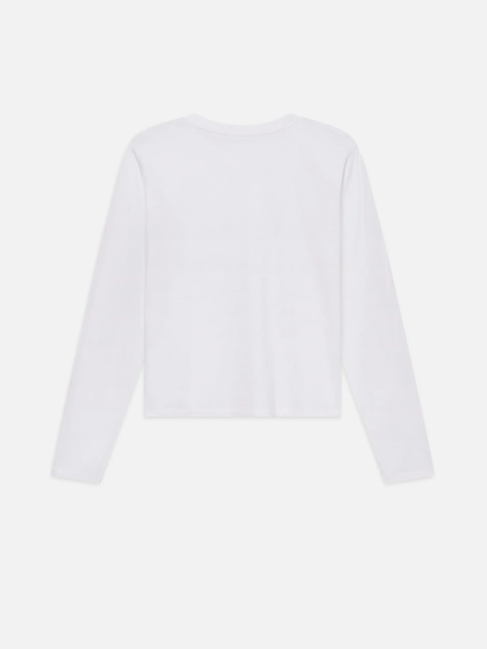 Long Sleeve Baby Tee in White