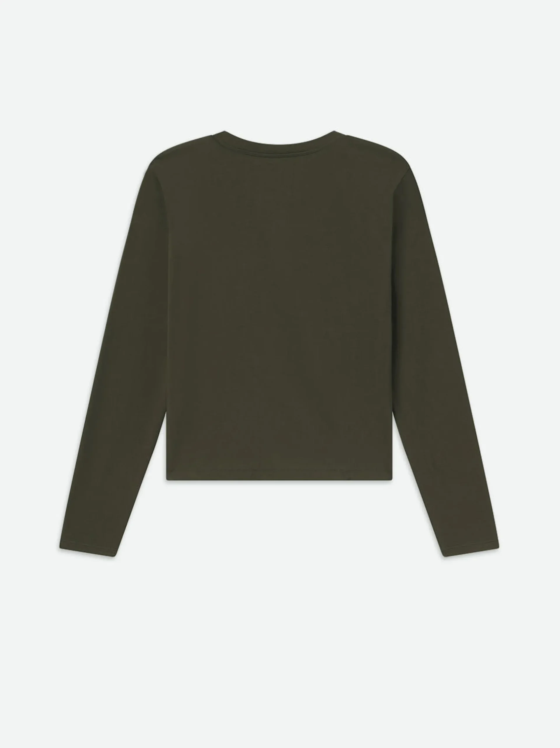 Long Sleeve Baby Tee in Rich Military