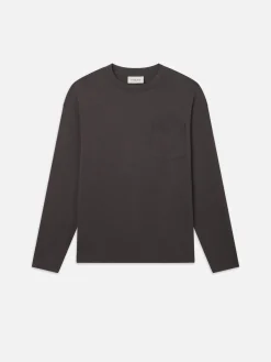 Long Sleeve Woolen Tee in Taupe