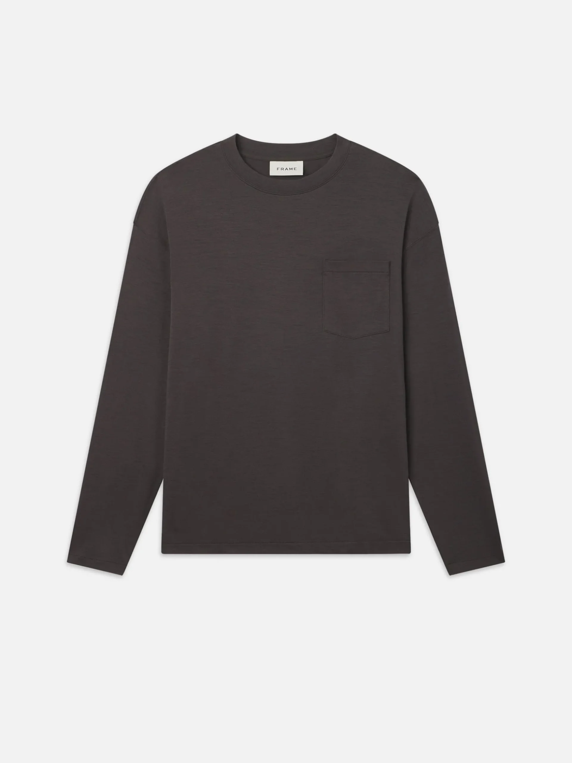 Long Sleeve Woolen Tee in Taupe