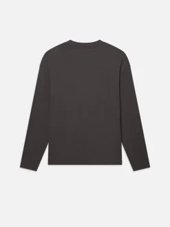 Long Sleeve Woolen Tee in Taupe