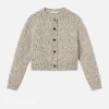 Marl Cardi Sweater in Cream Multi