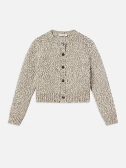 Marl Cardi Sweater in Cream Multi