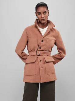 Melton Safari Jacket in Light Camel