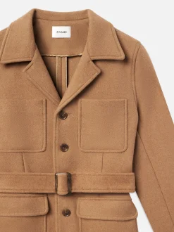 Melton Safari Jacket in Light Camel