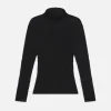 Mesh Lace Turtleneck in Noir