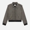 Modern Bomber Jacket in Brown Multi