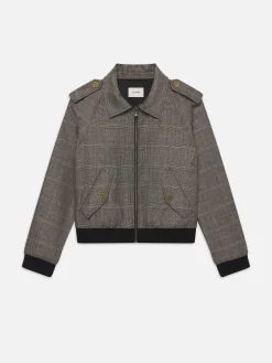 Modern Bomber Jacket in Brown Multi