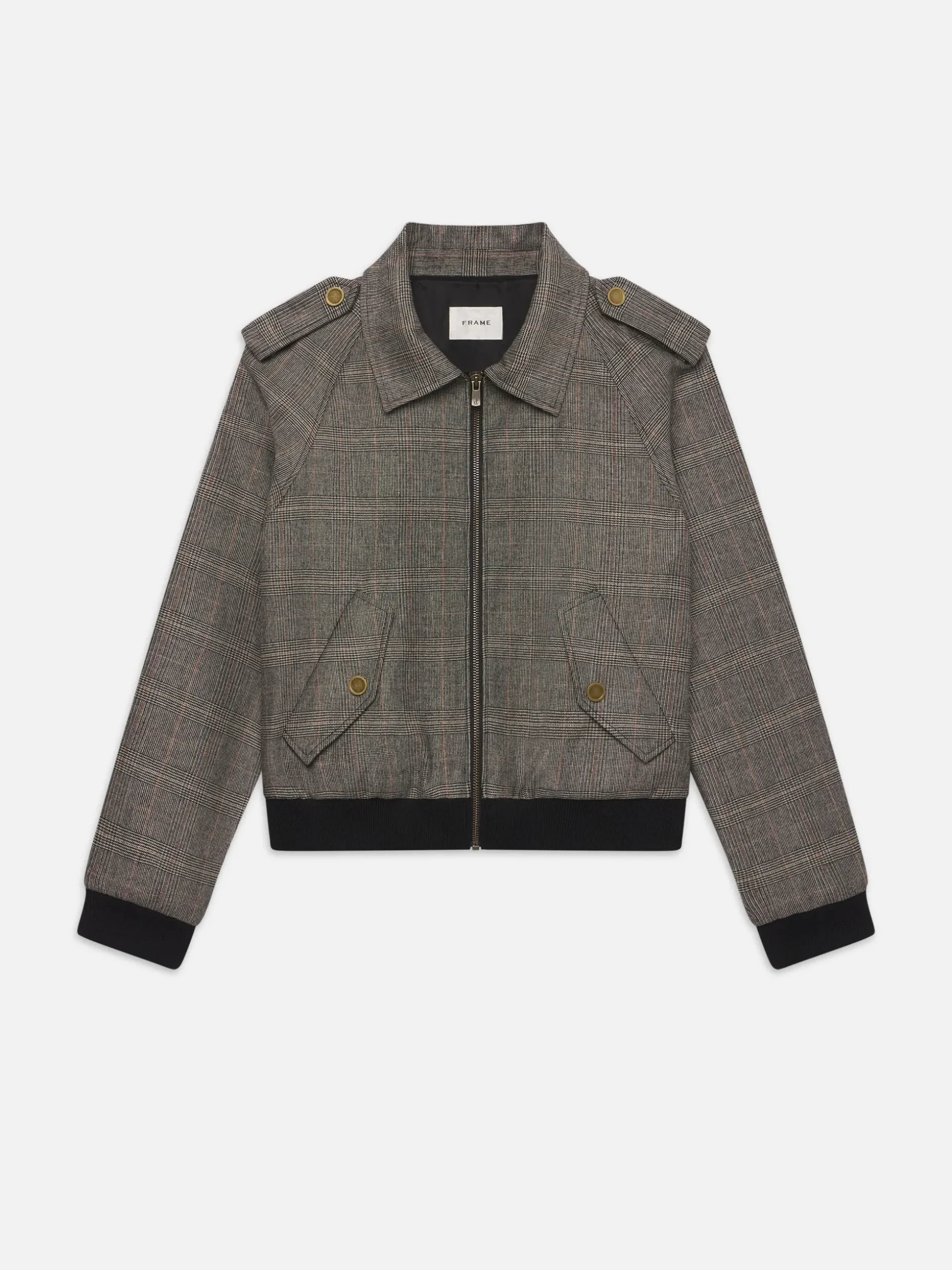 Modern Bomber Jacket in Brown Multi
