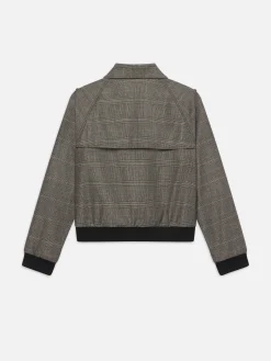 Modern Bomber Jacket in Brown Multi