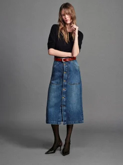Modern Pocket Midi Skirt in October