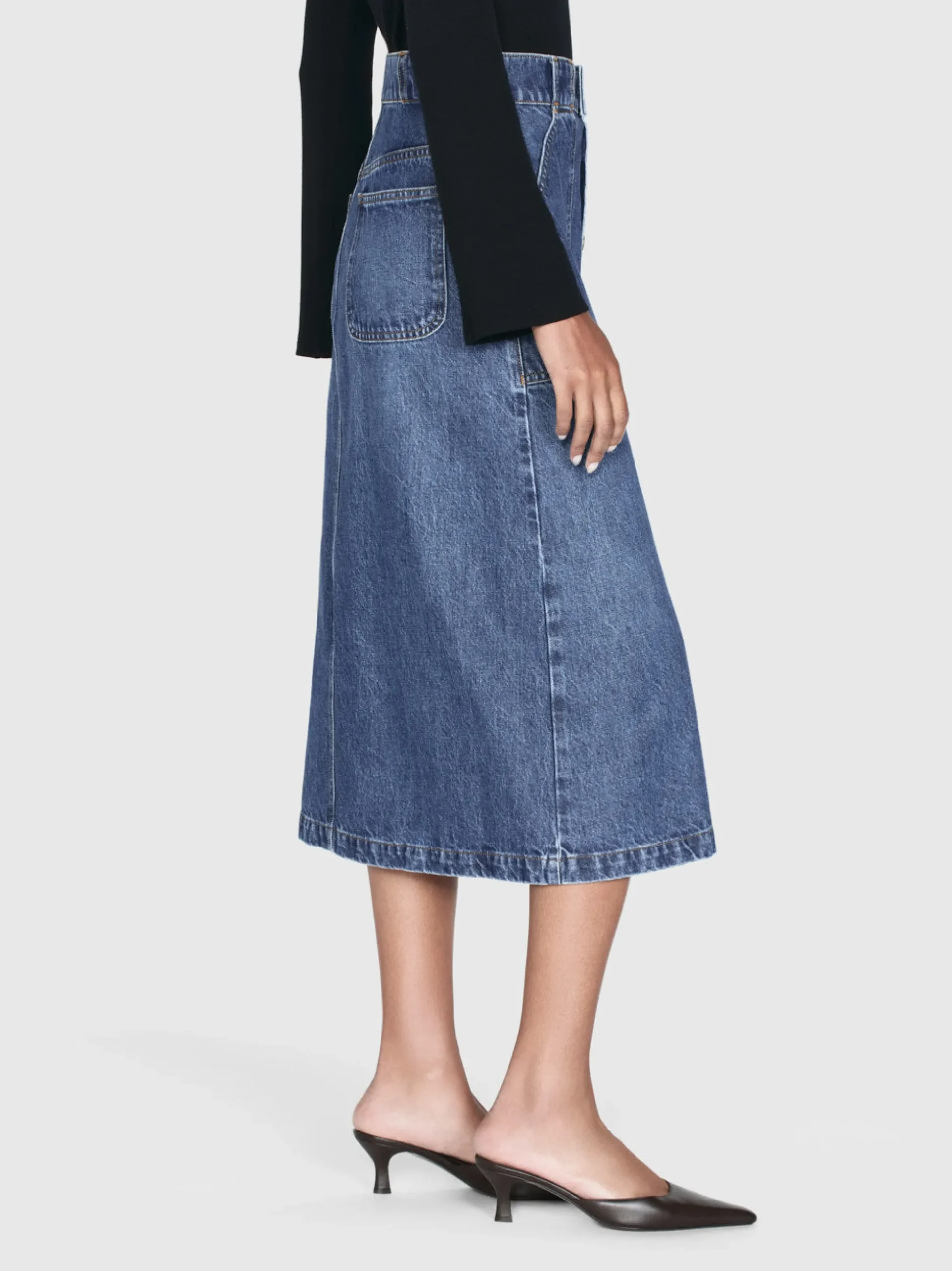 Modern Pocket Midi Skirt in October