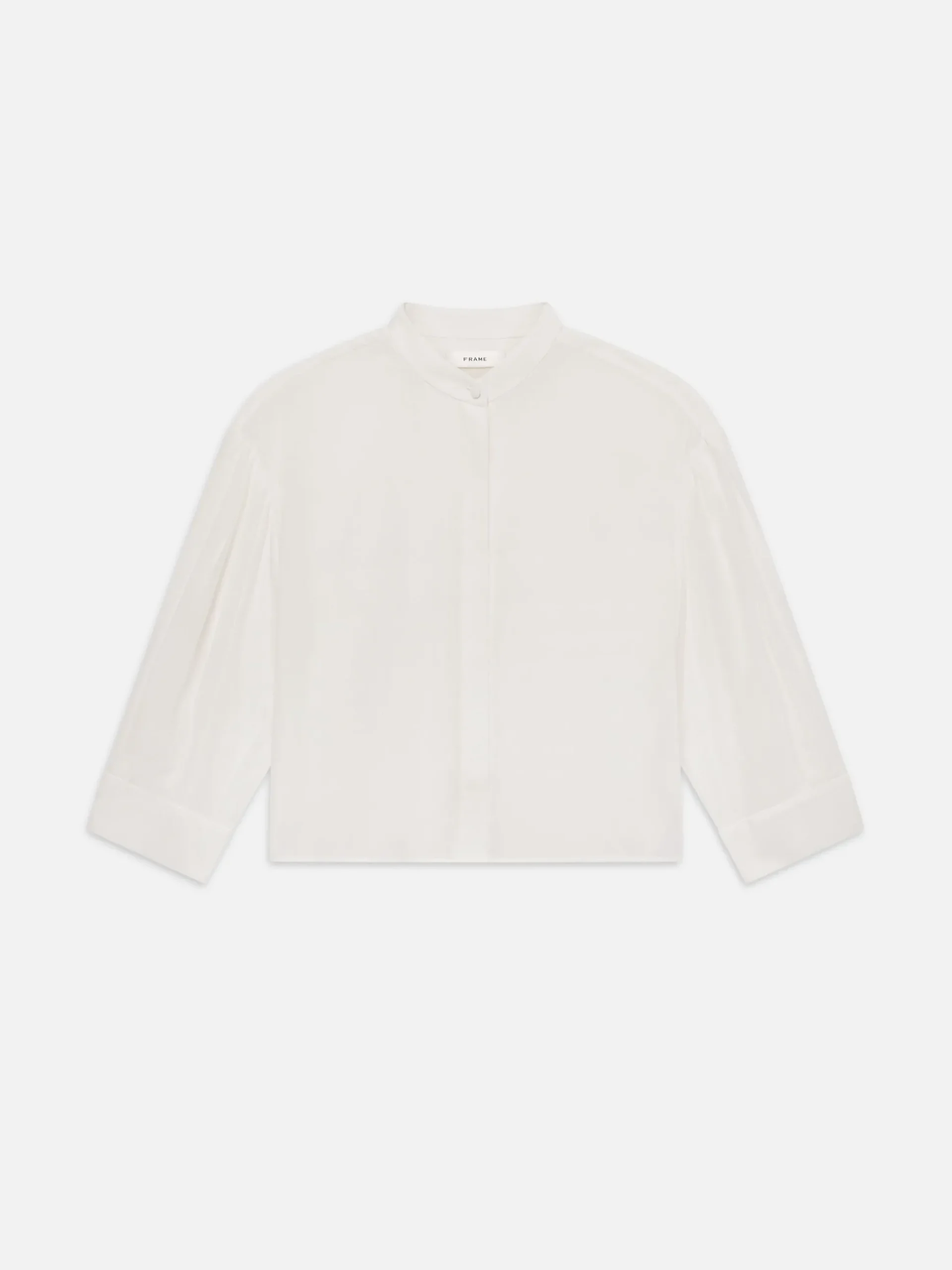 Modern Puff Sleeve Shirt in White