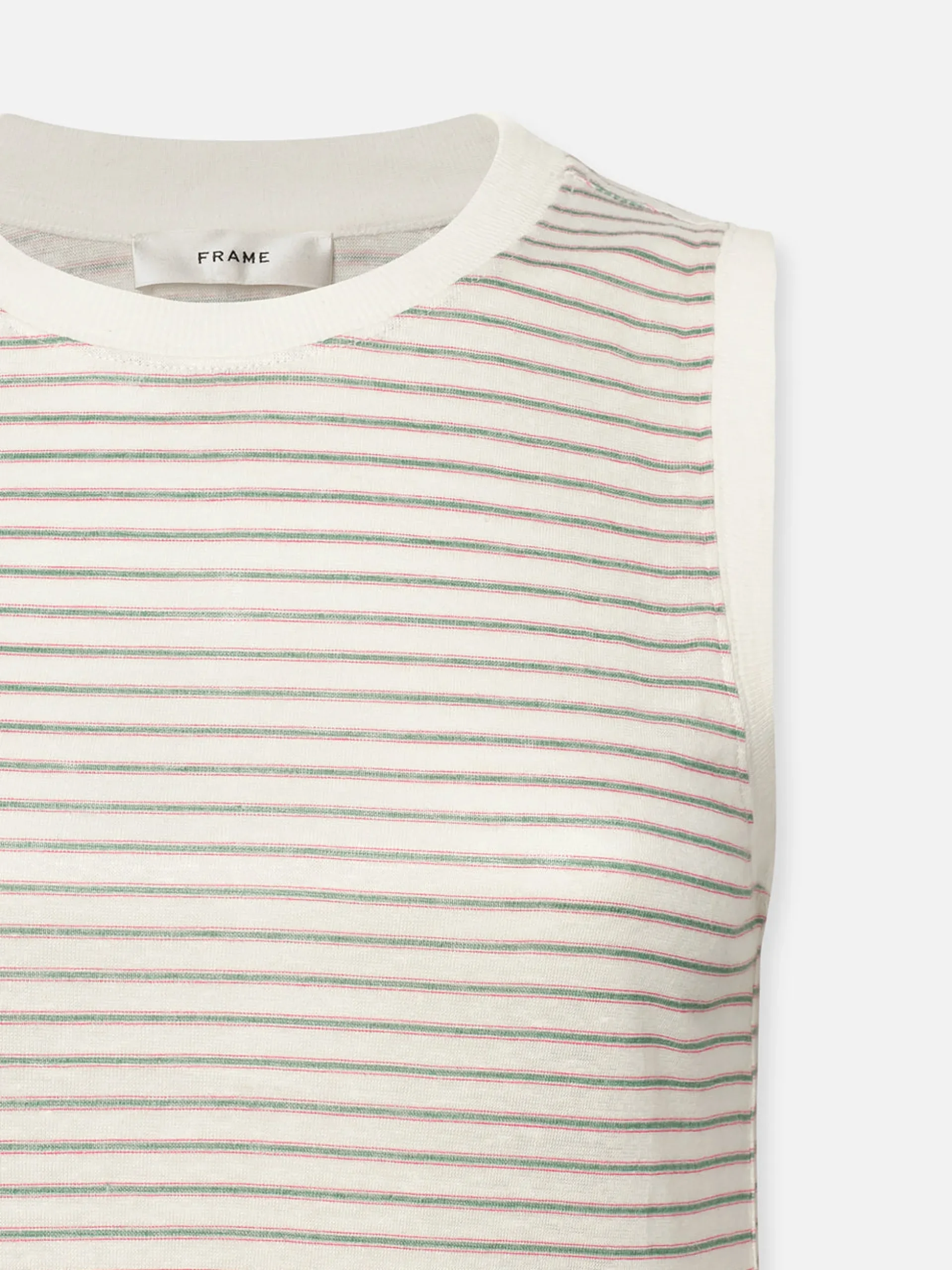 Muscle Crew Tee in Green Gem Multi