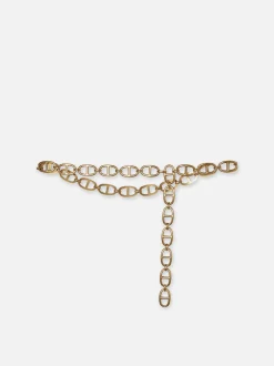 Open Link Chain Belt in Gold