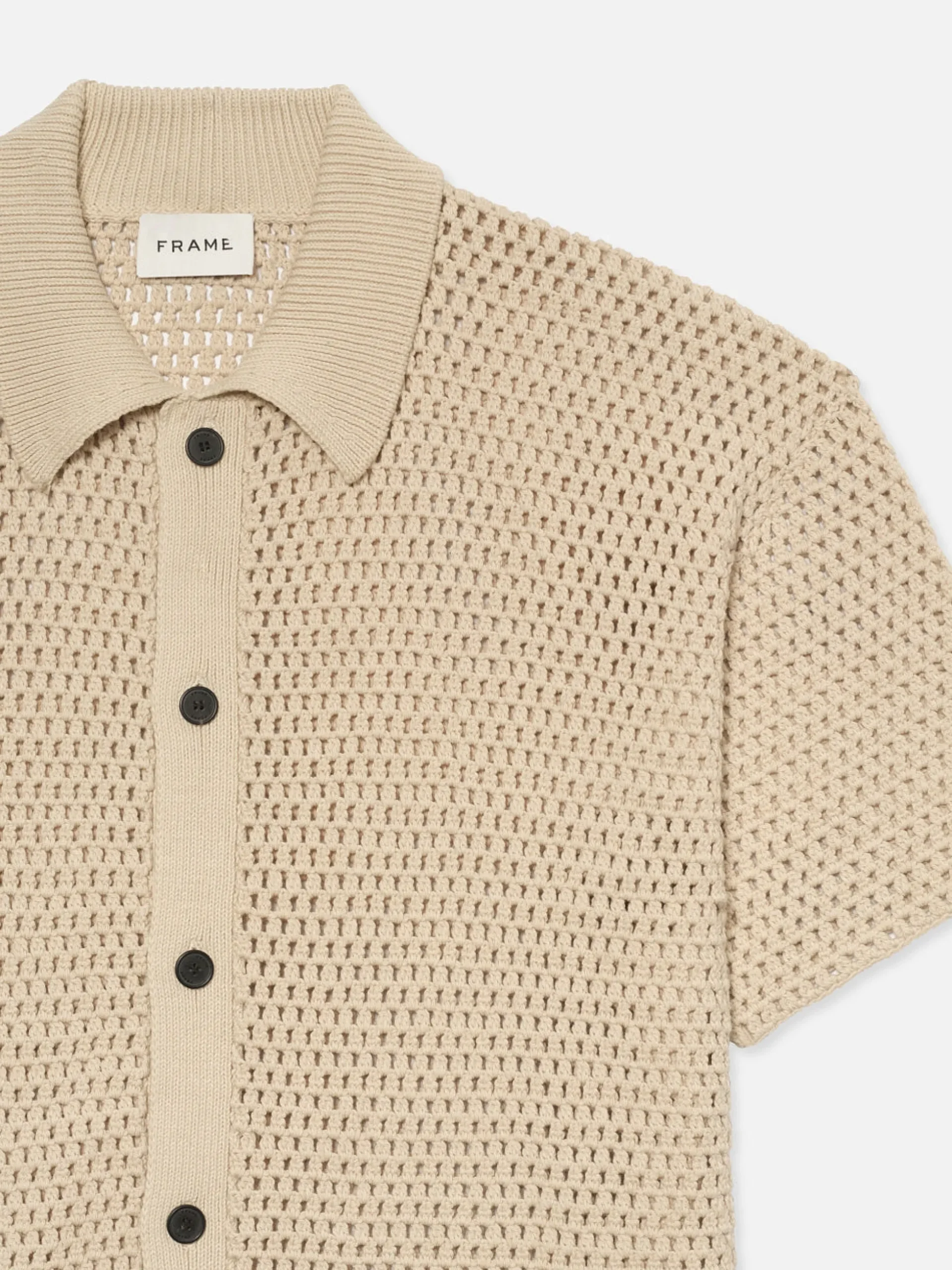 Open Weave Cardigan in Ecru