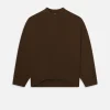 Oversized Cashmere Crew in Moss