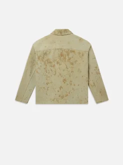 Painted Denim Shirt Jacket in Washed Denim