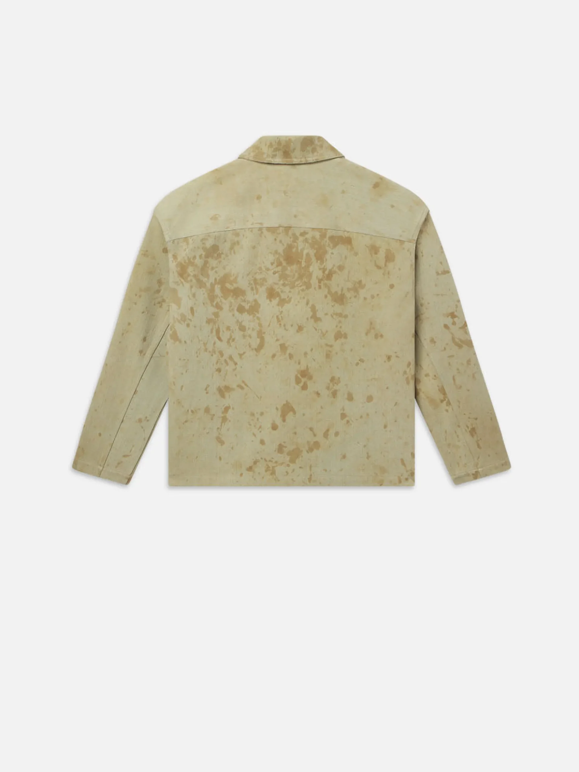 Painted Denim Shirt Jacket in Washed Denim