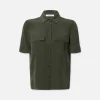 Patch Pocket Button Down in Military