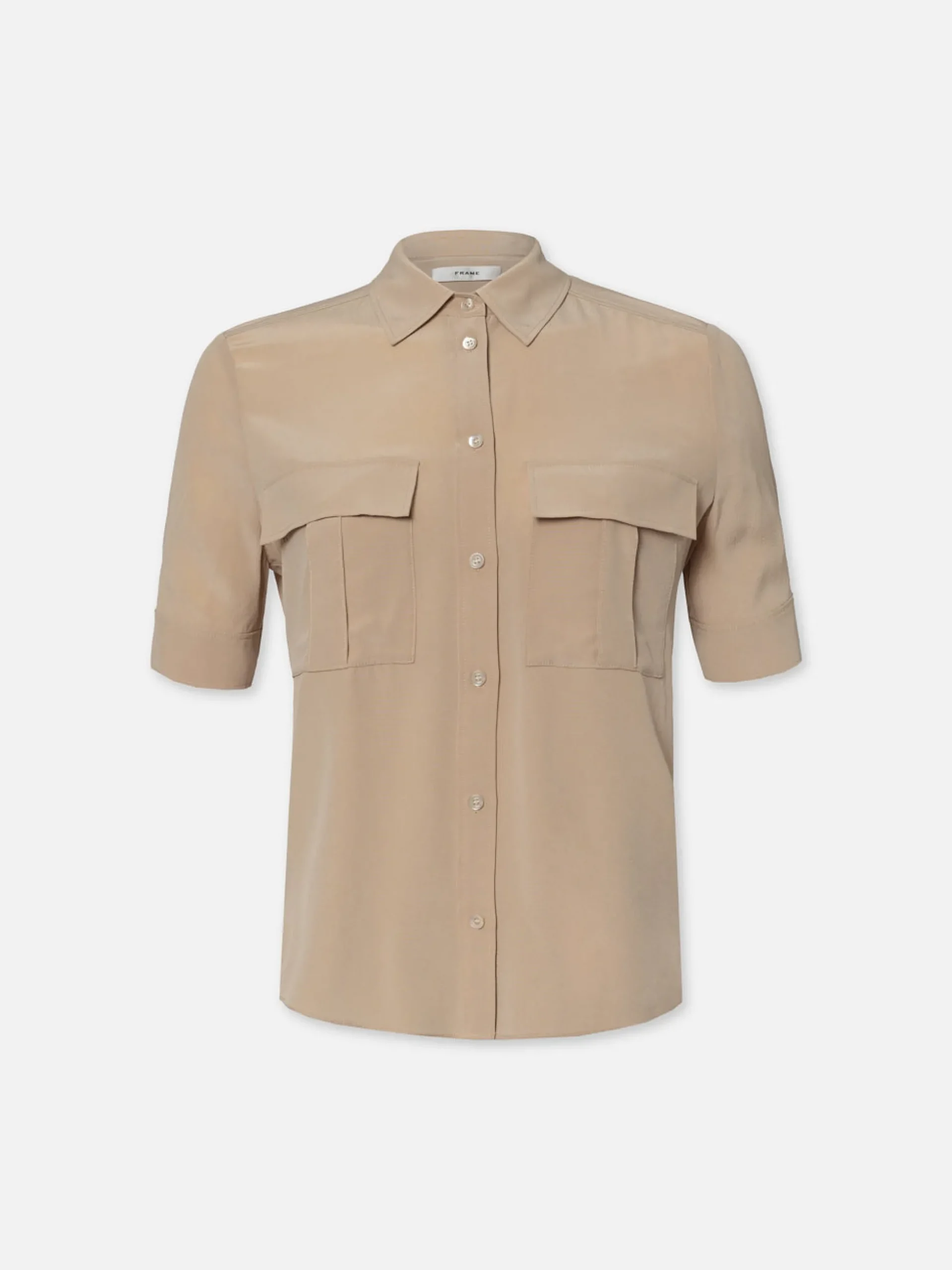 Patch Pocket Button Down in Khaki Tan