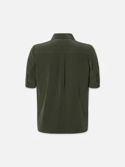 Patch Pocket Button Down in Military