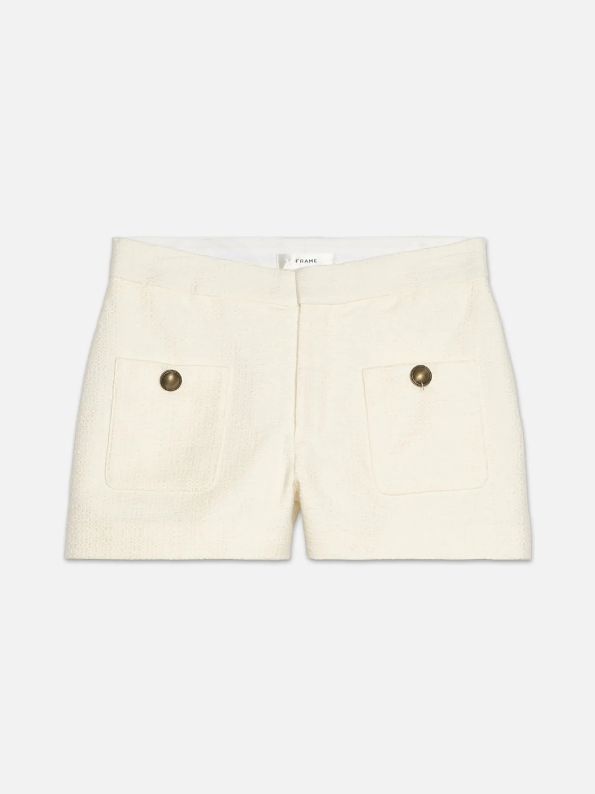 Patch Pocket Trouser Short in Cream