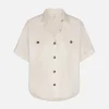 Patch Pocket Utility Shirt in Cream
