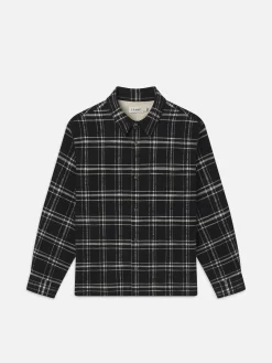 Plaid Overshirt in Black Plaid