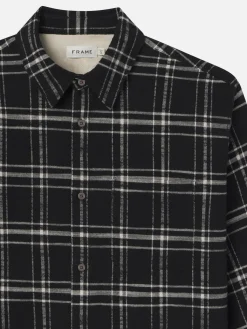Plaid Overshirt in Black Plaid