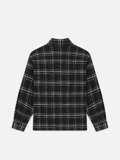 Plaid Overshirt in Black Plaid