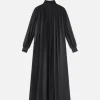 Pleated Column Maxi in Black